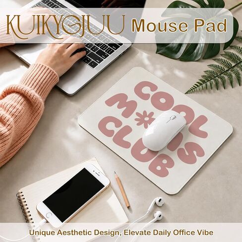 Funny Mom Gifts Mouse Pad 9.5x8 Inch, Mom Birthday Gifts for Daughter Son, Cool Moms Club Pink Mouse Pads for Computer Laptop Desk, Office Desk Accessories in Kuwait