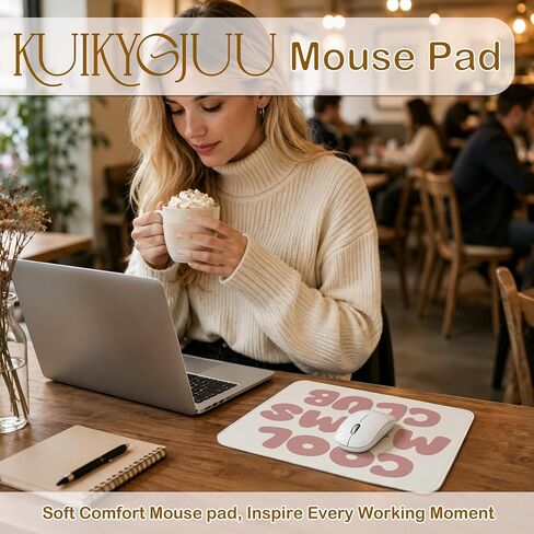 Funny Mom Gifts Mouse Pad 9.5x8 Inch, Mom Birthday Gifts for Daughter Son, Cool Moms Club Pink Mouse Pads for Computer Laptop Desk, Office Desk Accessories in Kuwait