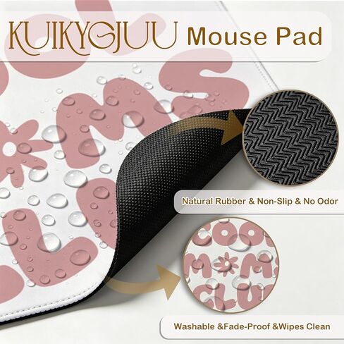 Funny Mom Gifts Mouse Pad 9.5x8 Inch, Mom Birthday Gifts for Daughter Son, Cool Moms Club Pink Mouse Pads for Computer Laptop Desk, Office Desk Accessories in Kuwait