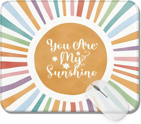 Boho Colorful Sunshine Mouse Pad 9.5x8 Inch, You are My Sunshine Inspirational Mouse Pads for Computer Laptop Office Desk Accessories, Gifts for Women Girls in Kuwait