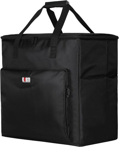BUBM Desktop Computer Carrying Case, Padded Nylon Carry Tote Bag for Transporting Computer Tower PC Chassis, Keyboard, Cable and Mouse, Desktop Computer+ Monitor Bag, 3 light 24", Travel in Kuwait
