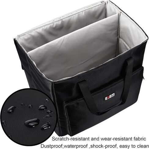 BUBM Desktop Computer Carrying Case, Padded Nylon Carry Tote Bag for Transporting Computer Tower PC Chassis, Keyboard, Cable and Mouse, Desktop Computer+ Monitor Bag, 3 light 24", Travel in Kuwait