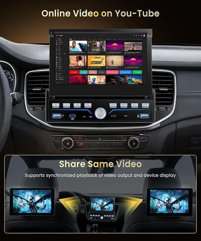 MAHVEC Single Din Touchscreen Car Radio with Wireless CarPlay Android Auto in Kuwait