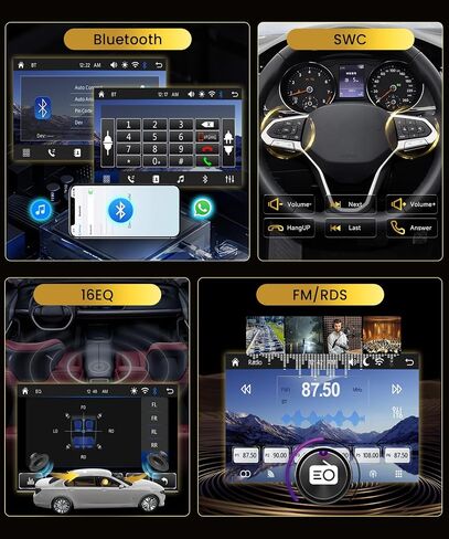 MAHVEC Single Din Touchscreen Car Radio with Wireless CarPlay Android Auto in Kuwait