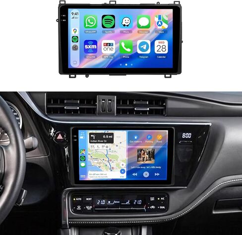 Android 15 4G+64G Radio for Toyota Corolla 2017 2018 2019 Car Stereo with Wireless Carplay Android Auto,5.0 Bluetooth 32EQ,9inch 1280x720P IPS Touch Screen,FM/RDS GPS WiFi IP69K AHD Backup Camera in Kuwait