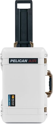Pelican Air 1535 Carry-On Case Whiteout with Black Handles & TSA Locking Latches - Includes Padded Divider Set and Multi Pocket Mesh Lid Organizer in Saudi Arabia