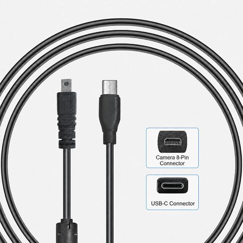 5FT USB Picture Transfer Charging Cable with USB C Connector UC-E6 UC-E16 UC-E17 Compatible with Select Nikon Coolpix & DSLR Cameras, Suitable for Smartphones, Laptops, MacBook with USB C port in Kuwait