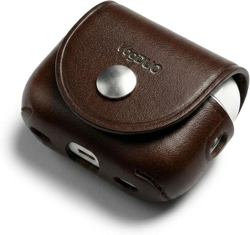 VogDUO Genuine Leather AirPods Pro 3 Case - Handcrafted Wireless Charging Holder, AirPods Pro 3rd gen Case Cover, Premium Holster, Compatible with Apple AirPods Pro 3, Qi and MagSafe Charging (Brown) in Kuwait
