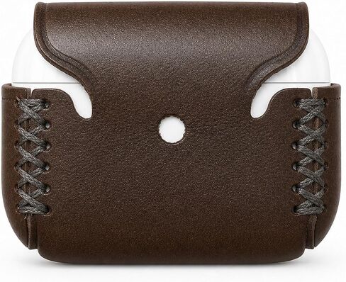 VogDUO Genuine Leather AirPods Pro 3 Case - Handcrafted Wireless Charging Holder, AirPods Pro 3rd gen Case Cover, Premium Holster, Compatible with Apple AirPods Pro 3, Qi and MagSafe Charging (Brown) in Kuwait