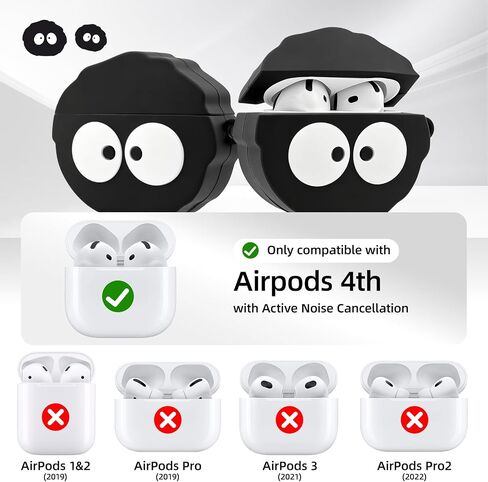 for AirPods 4 Case Cute, Soft Silicone Cartoon Character Protective Cover in Kuwait
