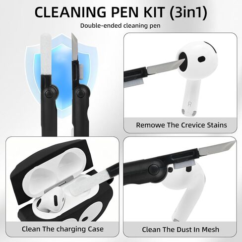 for AirPods 4 Case Cute, Soft Silicone Cartoon Character Protective Cover in Kuwait