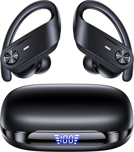 TAGRY Hybrid Active Noise Cancelling Wireless Ear Buds 80 Hrs Playtime Hi-Res Stereo Quality Bluetooth Earbuds with Transparency Mode Headphones Bluetooth Earhooks ANC Earphones for Work in Kuwait