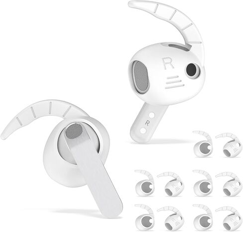 [5-Pairs] for Galaxy Buds 4 Ear Hooks Cover (2026), Comfortable Fit | Sports Anti-Loss | Soft Silicone Anti-Slip Eartips Cover Compatible with Samsung Buds 4 Earpads (Black) in Saudi Arabia