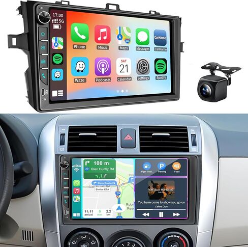 9 inch Touchscreen Car Radio Stereo for Toyota Corolla 2009-2013 Wireless Carplay Android Auto Navi Volume Knob Backup Camera SWC in Saudi Arabia
