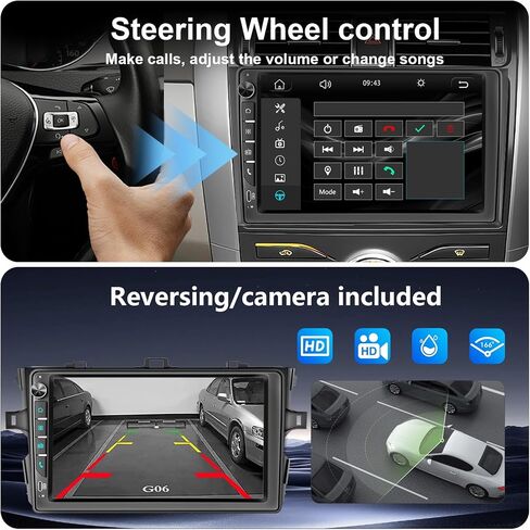 9 inch Touchscreen Car Radio Stereo for Toyota Corolla 2009-2013 Wireless Carplay Android Auto Navi Volume Knob Backup Camera SWC in Saudi Arabia