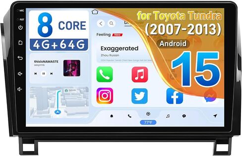 8 Core 4+64 Car Radio Stereo Upgrade for Toyota Tundra 2007-2013, Head Unit in Kuwait