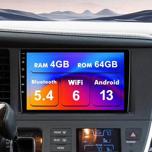 2+32G Android 12 Double Din Car Stereo for Toyota Sienna 2015-2018 with 9 Inch Touchscreen Radio Built-in Wireless Carplay/Android Auto/GPS/Bluetooth/FM/AUX-in/Steering Wheel Controls/Backup Camera in Kuwait
