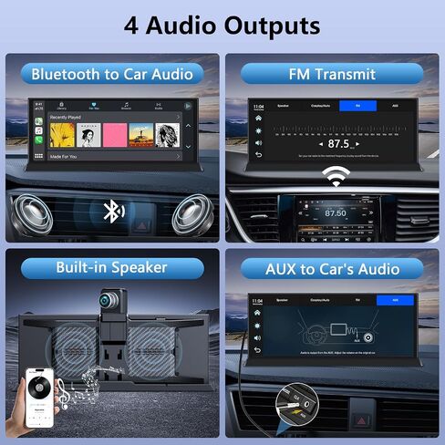 11.26" Carplay Screen for Car 4K Dash Cam 350° Rotate Camera Unique Bracket in Saudi Arabia