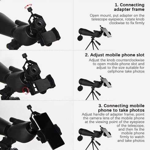 Plastic mobile phone adapter for telescopes, binoculars, 5-9cm in Kuwait