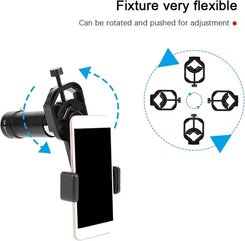 Plastic mobile phone adapter for telescopes, binoculars, 5-9cm in Kuwait