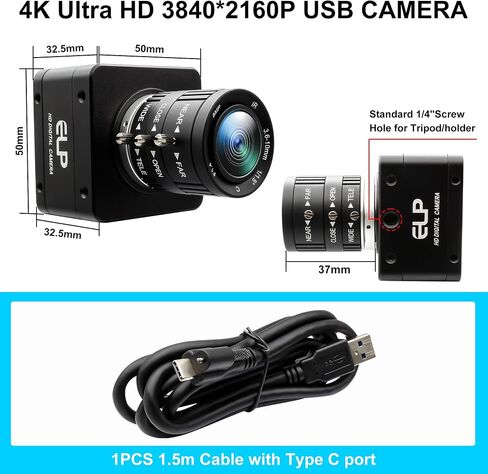4K 60fps USB Camera, High Speed IMX678 Webcam for PC in Kuwait