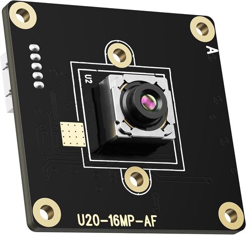16MP 4656x3496 USB 2.0 UVC Camera with Metal Case, Auto-Focus, 1/2.8" IMX298 HDR Sensor, 4K@30fps, Plug-Play for PC/Raspberry Pi/Jetson Nano/SBCs/Windows/Linux/Android/MacOS in Kuwait