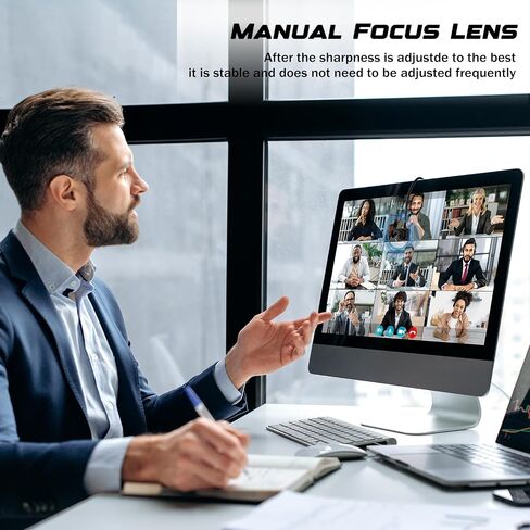 Eye to Cam 3 Webcam 1080P Eye Contact Level Webcam of Middle Screen,Create a Positive Connection in Every Calls/Conferencing (1080P MF) in Saudi Arabia