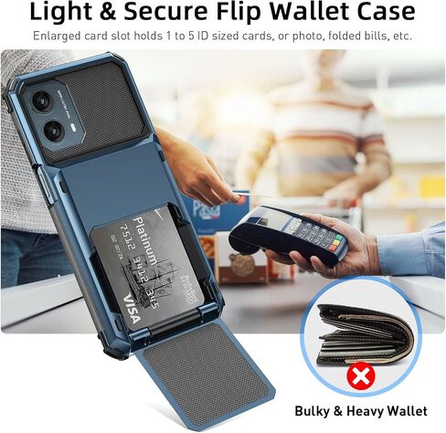 for Moto G 5G 2024 Wallet Case,5 Credit Card Holder for Motorola G in Kuwait