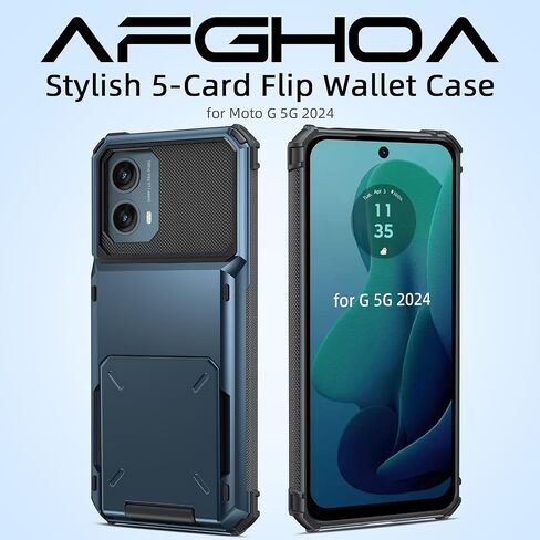 for Moto G 5G 2024 Wallet Case,5 Credit Card Holder for Motorola G in Kuwait