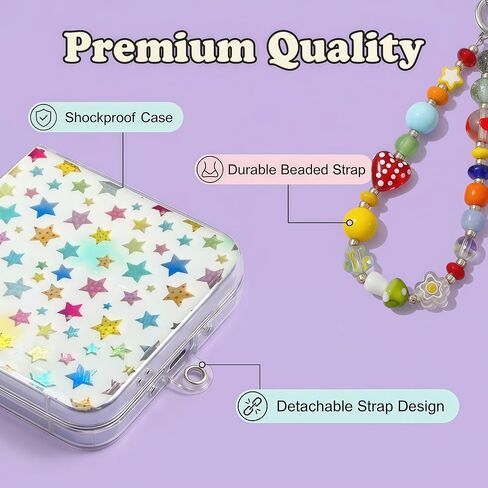 Y2K Star Cute Case for Samsung Galaxy Z Flip 7 with Chain in Kuwait