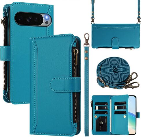 Wallet Case for Google Pixel 11 | Pixel 11 Pro Phone, with Straps Card Holder, Purple in Kuwait