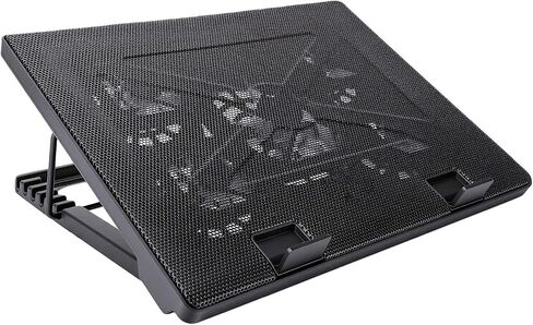 Laptop Cooling Pad with 5 Quiet Fans, Adjustable Height in Saudi Arabia