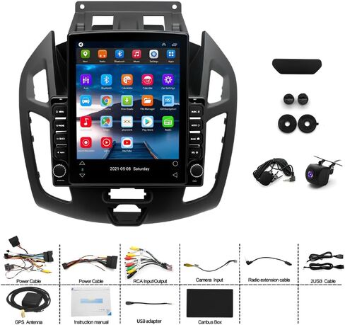 4+64GB Radio Upgrade for Ford Transit Connect 2014 2015 2016 2017 2018, 9.7'' Touch Screen Head Unit with Wireless Carplay Android Auto GPS, WiFi, BT, Mic Backup Camera in Kuwait