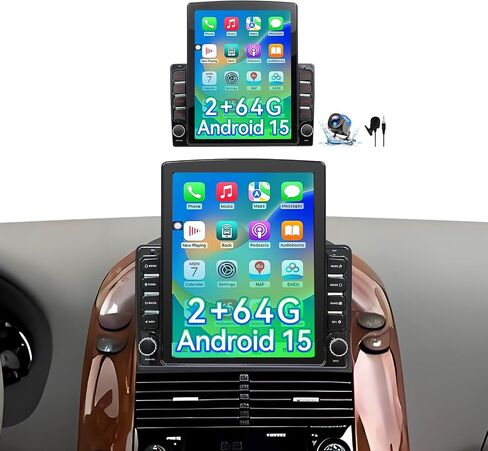 Android 15 Car Radio Stereo Compatible with Toyota Sienna 2004-2010,9.7 Inch Touchscreen,Car Stereo Support Wireless Carplay & Android Auto,Bluetooth/GPS/WiFi/Mirror Link/Backup Camera/SWC/FM in Kuwait