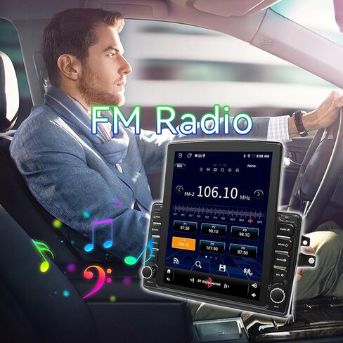 Android 15 Car Radio Stereo Compatible with Toyota Sienna 2004-2010,9.7 Inch Touchscreen,Car Stereo Support Wireless Carplay & Android Auto,Bluetooth/GPS/WiFi/Mirror Link/Backup Camera/SWC/FM in Kuwait