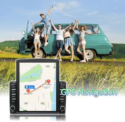Android 15 Car Radio Stereo Compatible with Toyota Sienna 2004-2010,9.7 Inch Touchscreen,Car Stereo Support Wireless Carplay & Android Auto,Bluetooth/GPS/WiFi/Mirror Link/Backup Camera/SWC/FM in Kuwait