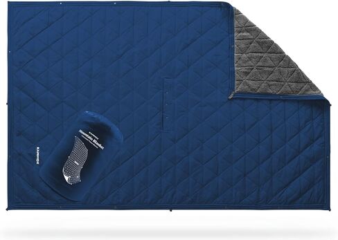 KAMMOK Mountain Blanket - Ultra-Plush Fleece, Water Resistant, Portable, Durable, Indoor/Outdoor Camp Blanket (84 in × 50 in) - Midnight Blue in Kuwait