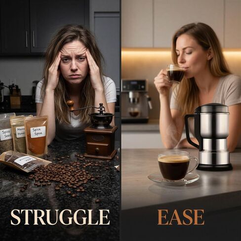 Coffee Grinder Electric, Portable Electric Spice and Herb Grinder with 304 Stainless Steel Body, 110V-240V Multi-Purpose Grain Mill, Fine Powder for Home Kitchen Use and Travel, Everyday Use in Kuwait