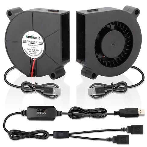 60mm Small USB Blower Fan 5V with 3 Degree Speed for Helmet 2pcs in Saudi Arabia