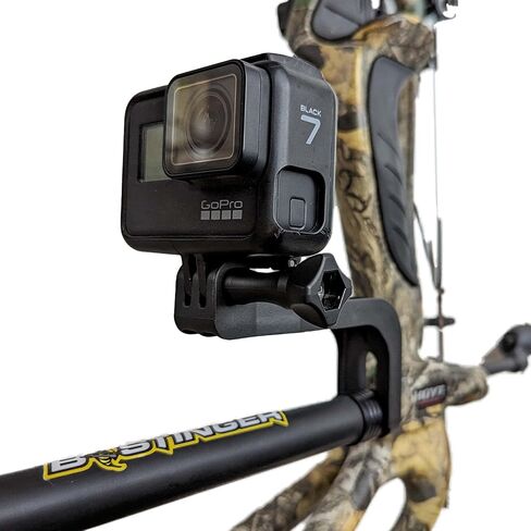 Stabowmount Magnetic Bow Phone Mount for MagSafe and Qi2 Phones, Removable Adapter Converts to GoPro Insta360 Action Camera Mount, Open-Slot Stabilizer Mount, Made in USA in Kuwait