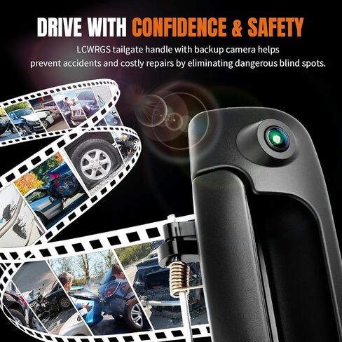 LCWRGS Tailgate Handle with Backup Camera Fits for 2002-2009 Dodge Ram in Kuwait