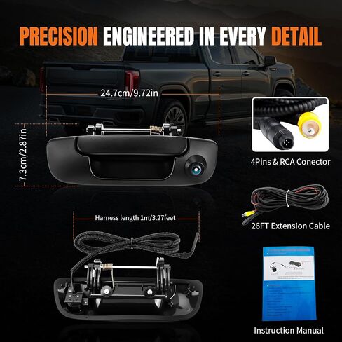 LCWRGS Tailgate Handle with Backup Camera Fits for 2002-2009 Dodge Ram in Kuwait