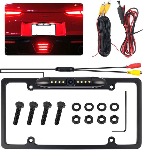 2026 Upgraded License Plate Backup Camera with 8 LED Lights,170° Wide Angle License Plate Reverse Camera with Night Vision,Waterproof Back up Cameras Licenses Plates Mount in Kuwait
