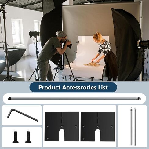 SLOW DOLPHIN 12x10ft(Width x Height) Pipe and Drap Backdrop Stand Kit,Heavy Duty Adjustable Frame Backdrop Stand for Event, Birthday Party, displays and Wedding Decoration in Kuwait