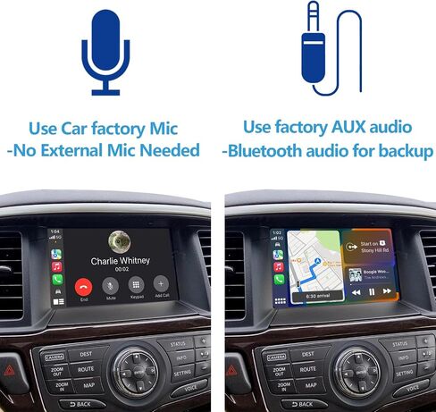 Wireless CarPlay & Android Auto Retrofit Kit for Nissan Pathfinder 2013-2016, Check Car Settings Menu Icon Before Buying in Kuwait