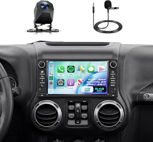 [4GB+64GB] Car Stereo for Jeep Wrangler 2007-2017 in Kuwait