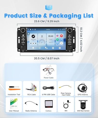 [4GB+64GB] Car Stereo for Jeep Wrangler 2007-2017 in Kuwait