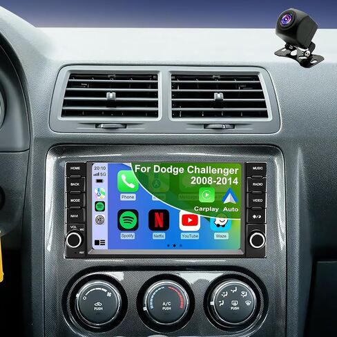 5GWiFi Upgrade Car Radio for Dodge Avenger Challenger 2008-2014, Grand Caravan 2008-2020, RAM 1500/2500/3500 2009-2012, 7inch Touch screen Car Stereo Receivers Wireless Carplay Android Auto GPS Camera in Kuwait
