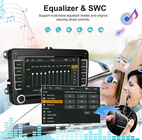 Car Stereo for Volkswagen VW Jetta 2006-2015, Wireless CarPlay Android Auto in Kuwait