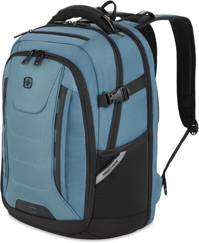 SwissGear Travel Tech Elite Laptop Backpack – Fits Laptops up to 16" – ScanSmart TSA-Friendly Backpack with USB Port, Shoe Compartment & Organizer Pockets – Black in Kuwait